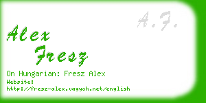 alex fresz business card